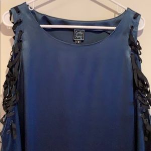 Cynthia Rowley silk dress with corset sleeve